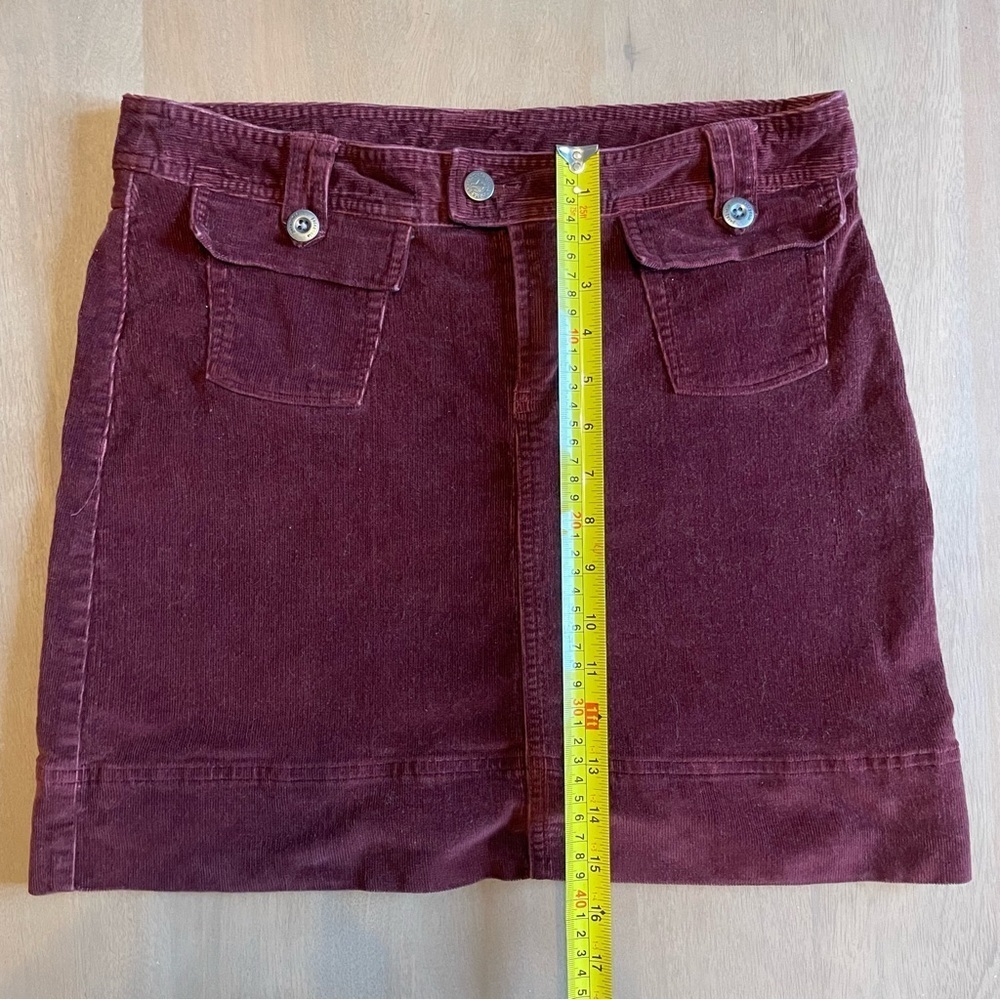 Patagonia Burgundy Corduroy Mini Skirt - Picture 11 of 12